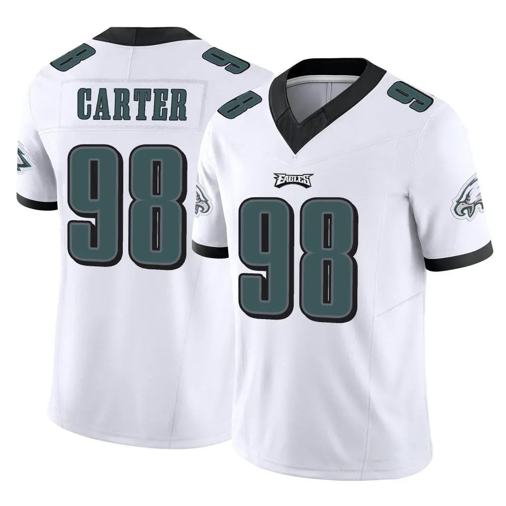 Johmsee P.Eagles #98 Jalen Carter Player White Limited Vapor F.U.S.E. Home Game Stitched Jerseys