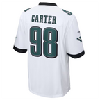 Johmsee P.Eagles #98 Jalen Carter White Game Jersey Stitched American Stitched Jersey