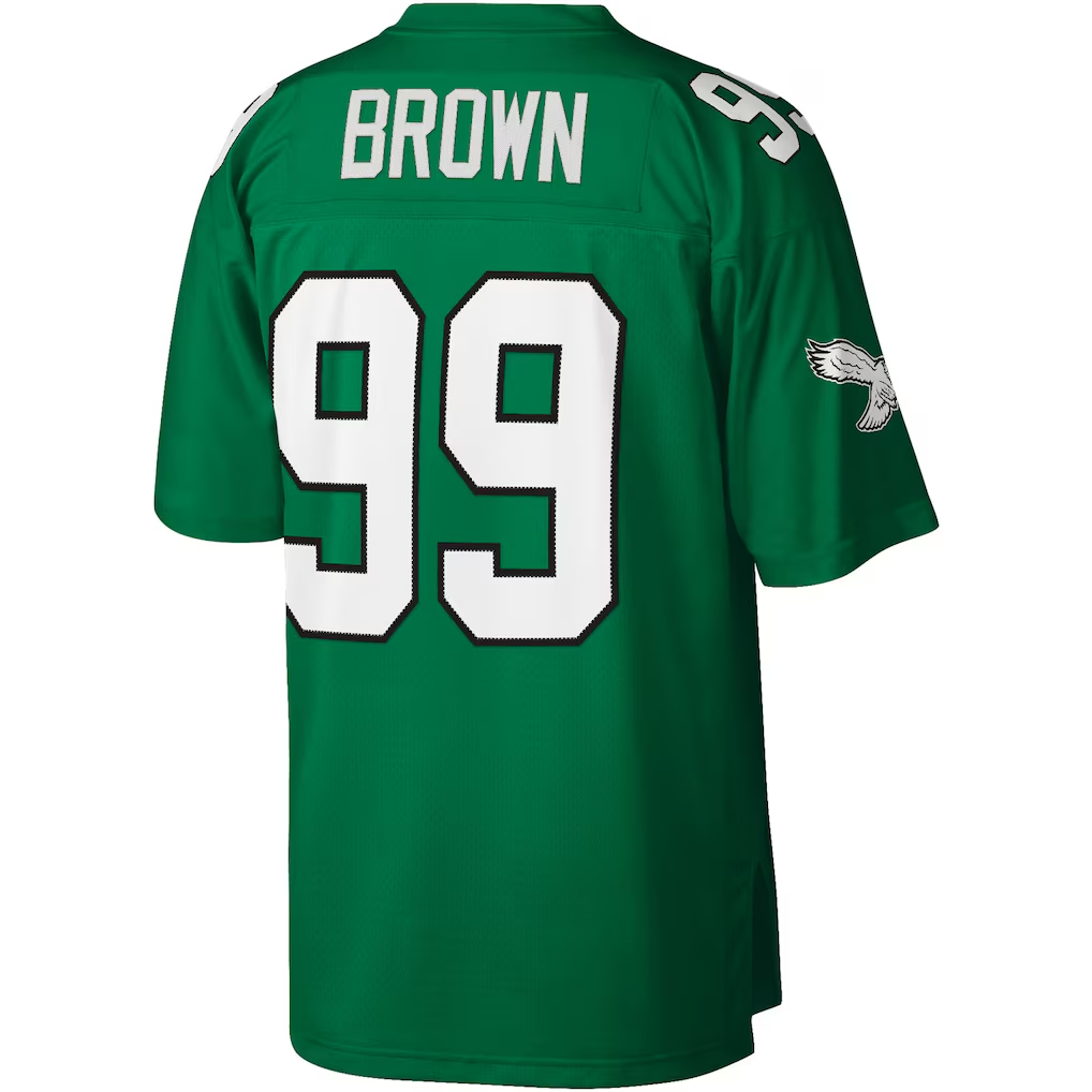Johmsee P.Eagles #99 Jerome Brown Mitchell & Ness Kelly Green Legacy Replica Jersey
