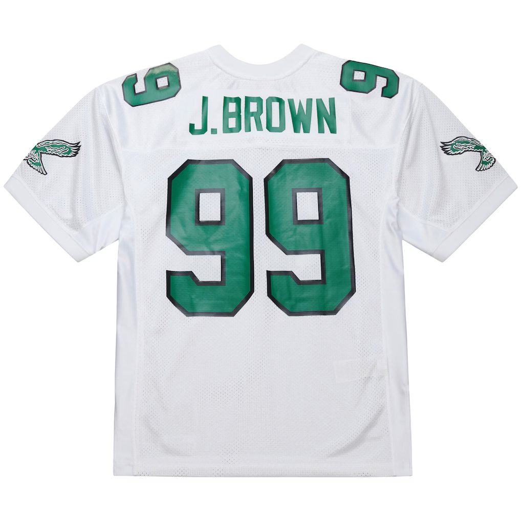 Johmsee P.Eagles #99 Jerome Brown Mitchell & Ness White 1991 Authentic Throwback Retired Player Jersey Stitched Puhic