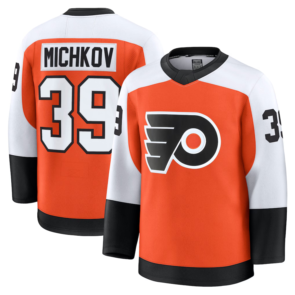 Johmsee P.Flyers #39 Matvei Michkov Orange Home Premium Jerseys