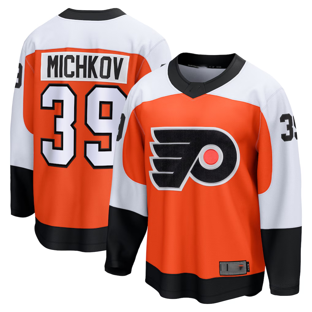 Johmsee P.Flyers #39 Matvei Michkov Orange Home Premium Jerseys