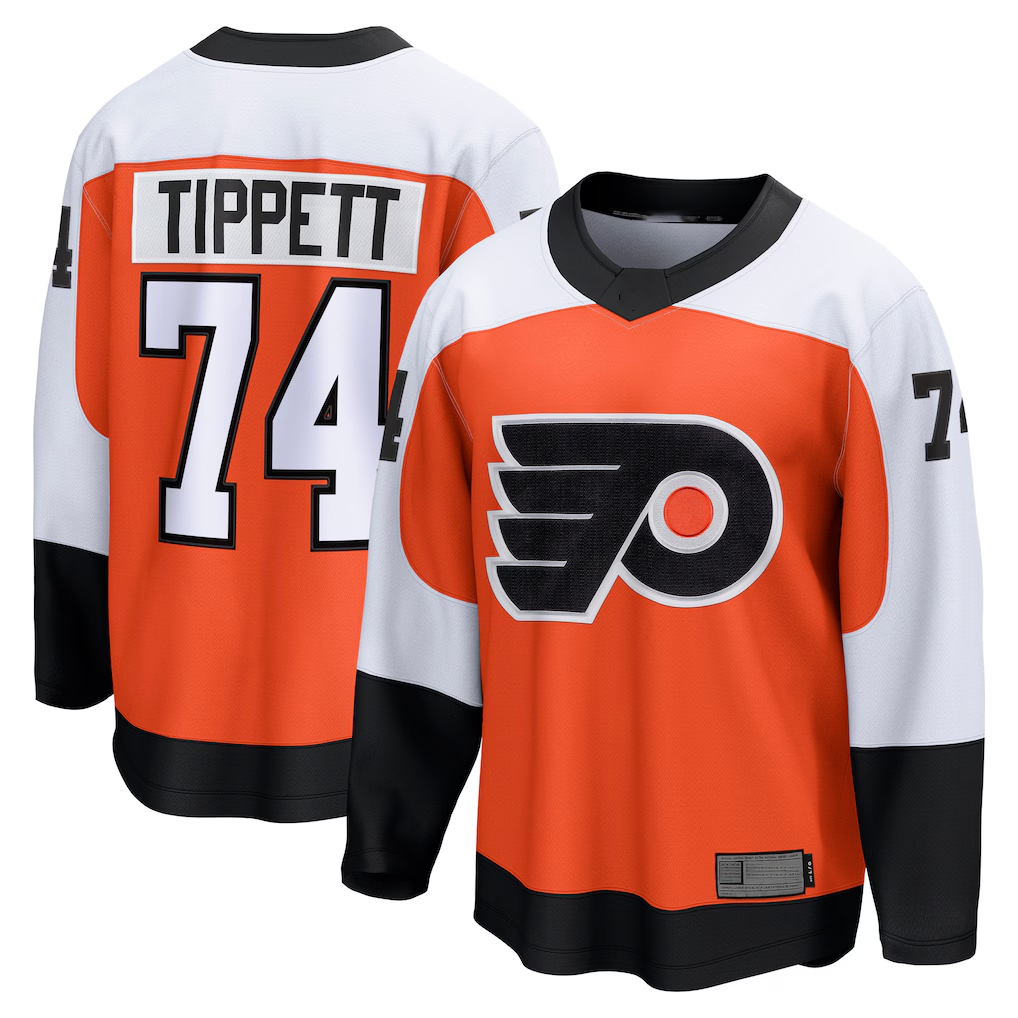 Johmsee P.Flyers #74 Owen Tippett Orange Home Breakaway Jerseys