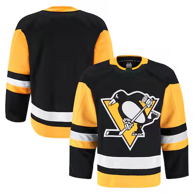 Johmsee P.Penguins Black Home Authentic Pro Jerseys