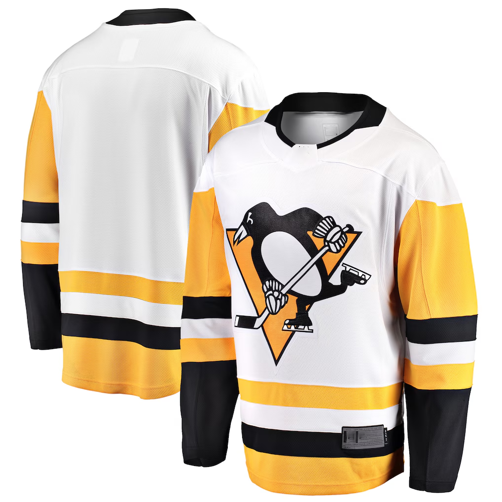 Johmsee P.Penguins White Away Breakaway Jerseys