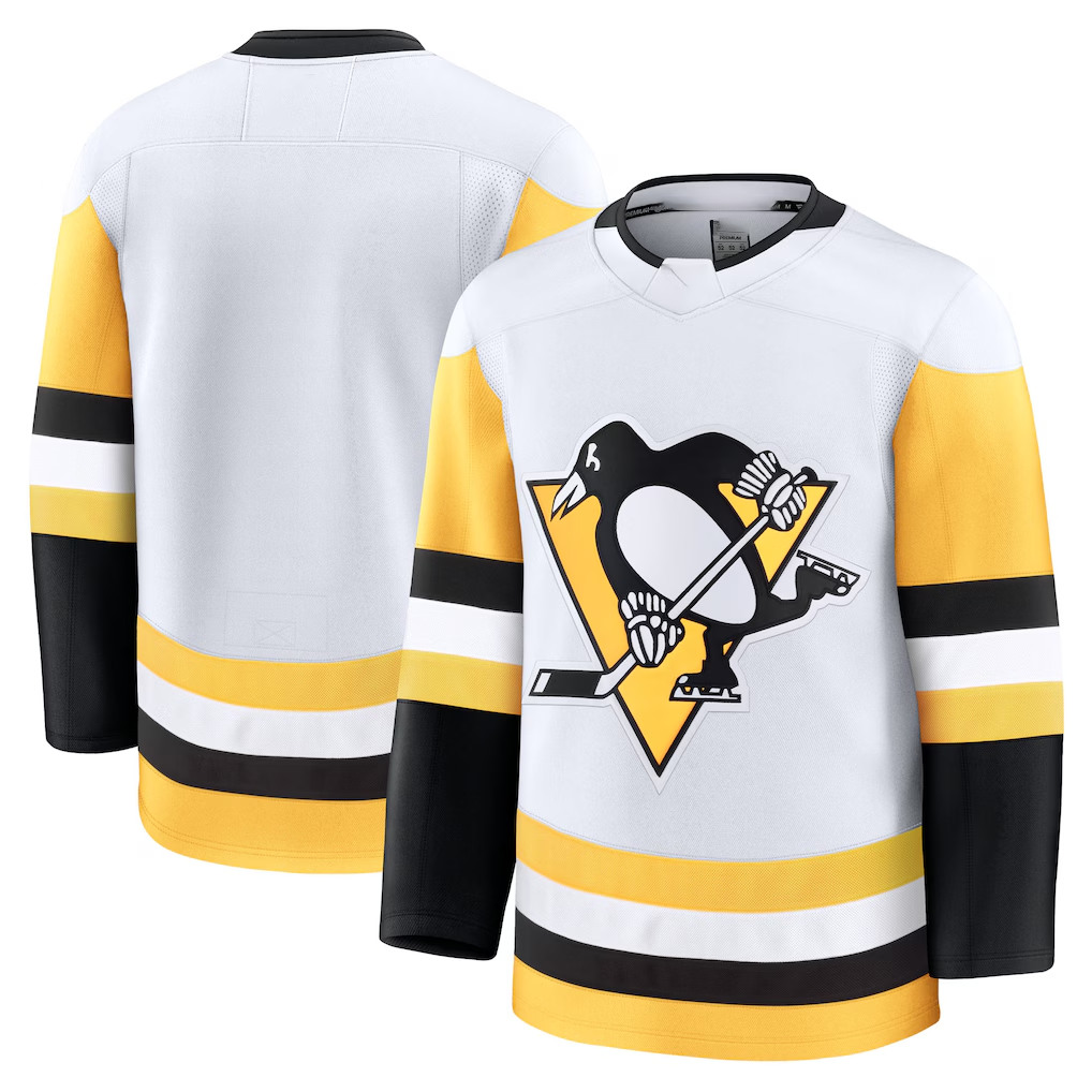 Johmsee P.Penguins White Away Premium Jerseys