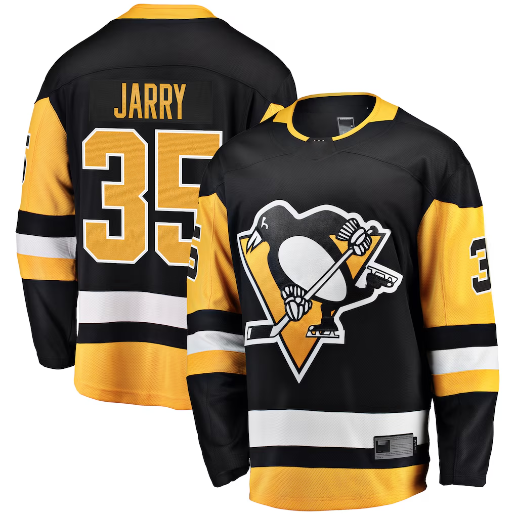 Johmsee P.Penguins #35 Tristan Jarry Black Home Breakaway Player Jerseys