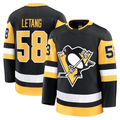 Johmsee P.Penguins #58 Kris Letang Black Home Premium Jerseys