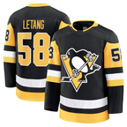 Johmsee P.Penguins #58 Kris Letang Black Home Premium Jerseys