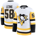 Johmsee P.Penguins #58 Kris Letang White Premium Jerseys