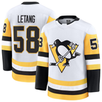 Johmsee P.Penguins #58 Kris Letang White Premium Jerseys