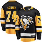 Johmsee P.Penguins #74 Stuart Skinner Black Home Breakaway Jerseys