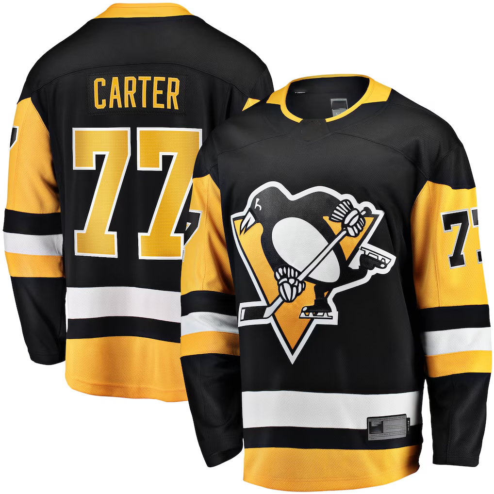 Johmsee P.Penguins #77 Jeff Carter Black Home Breakaway Replica Jerseys