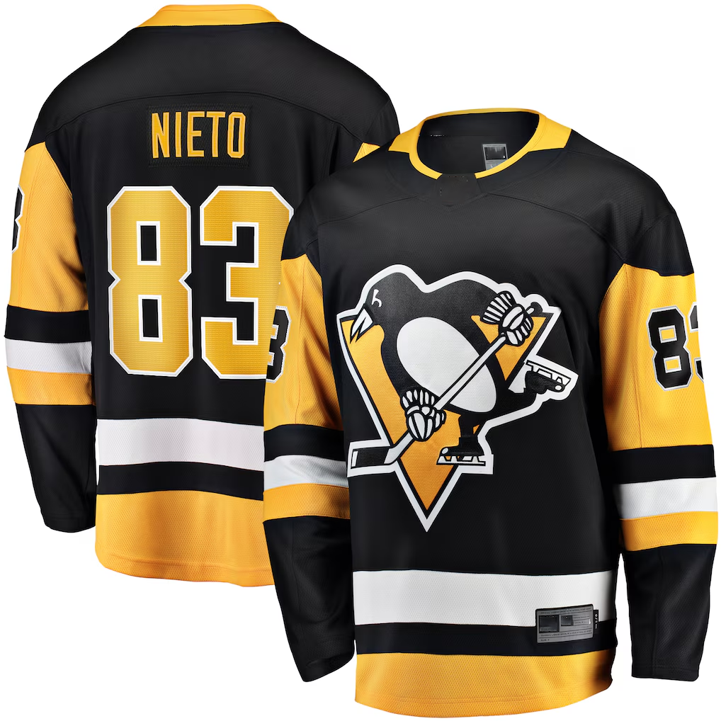 Johmsee P.Penguins #83 Matt Nieto Black Home Breakaway Jerseys