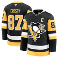 Johmsee P.Penguins #87 Sidney Crosby Black Home Premium Jerseys