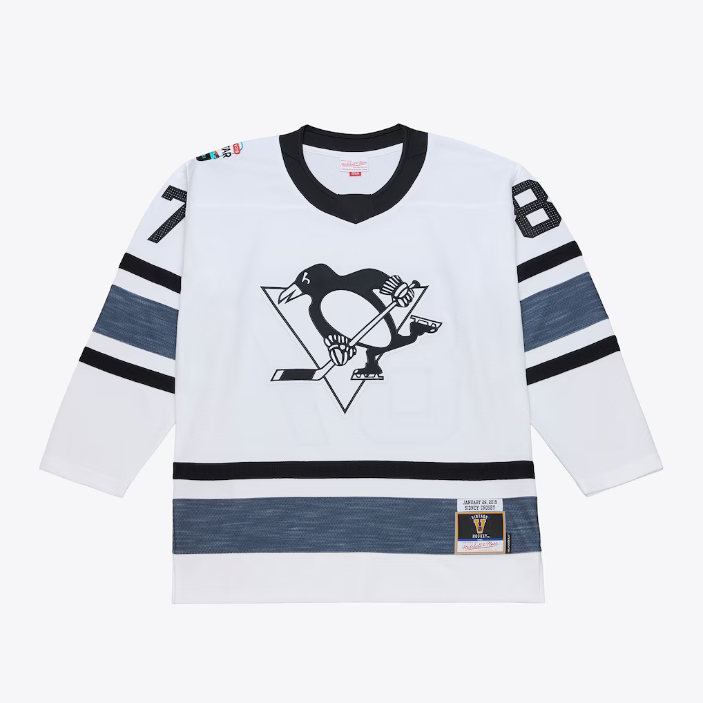 Johmsee P.Penguins #87 Sidney Crosby Mitchell & Ness White 2019 All-Star Game Power Play Jerseys