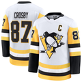 Johmsee P.Penguins #87 Sidney Crosby White Away Premium Jerseys