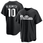 Johmsee P.Phillies #10 J.T. Realmuto Player Black Alt Fashion Home Game Stitched Jerseys