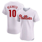 Johmsee P.Phillies #10 J.T. Realmuto Player White Home Limited Elite Stitched Jerseys