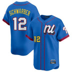 Johmsee P.Phillies #12 Kyle Schwarber Player Blue National League All-star Game Limited Stitched Jerseys