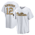 Johmsee P.Phillies #12 Kyle Schwarber Player Gold All-Star Home Game Stitched Jerseys