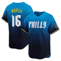 Johmsee P.Phillies #16 Brandon Marsh Player Blue City Connect Home Limited Stitched Jerseys