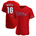 Johmsee P.Phillies #16 Brandon Marsh Player Red Home Limited Elite Stitched Jerseys