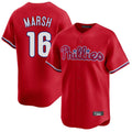 Johmsee P.Phillies #16 Brandon Marsh Player Red Home Limited Stitched Jerseys