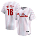 Johmsee P.Phillies #16 Brandon Marsh Player White Home Limited Stitched Jerseys