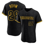 Johmsee P.Phillies #28 Alec Bohm Player Black Snake Skin City Home Limited Elite Stitched Jerseys