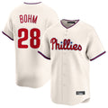 Johmsee P.Phillies #28 Alec Bohm Player Cream Home Limited Stitched Jerseys
