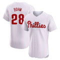 Johmsee P.Phillies #28 Alec Bohm Player White Home Limited Elite Stitched Jerseys