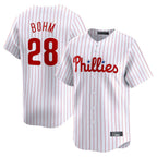 Johmsee P.Phillies #28 Alec Bohm Player White Home Limited Stitched Jerseys