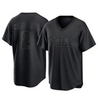 Johmsee P.Phillies #2 Justin Crawford Player Black Pitch Fashion Limited T-shirt Stitched Jerseys
