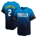 Johmsee P.Phillies #2 Justin Crawford Player Blue City Connect Home Limited Stitched Jerseys