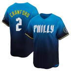 Johmsee P.Phillies #2 Justin Crawford Player Blue City Connect Home Limited Stitched Jerseys