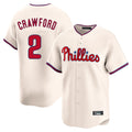 Johmsee P.Phillies #2 Justin Crawford Player Cream Home Limited Stitched Jerseys