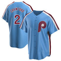 Johmsee P.Phillies #2 Justin Crawford Player Light Blue Home Game Stitched Jerseys