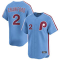 Johmsee P.Phillies #2 Justin Crawford Player Light Blue Home Limited Stitched Jerseys