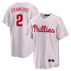 Johmsee P.Phillies #2 Justin Crawford Player White Home Game Stitched Jerseys