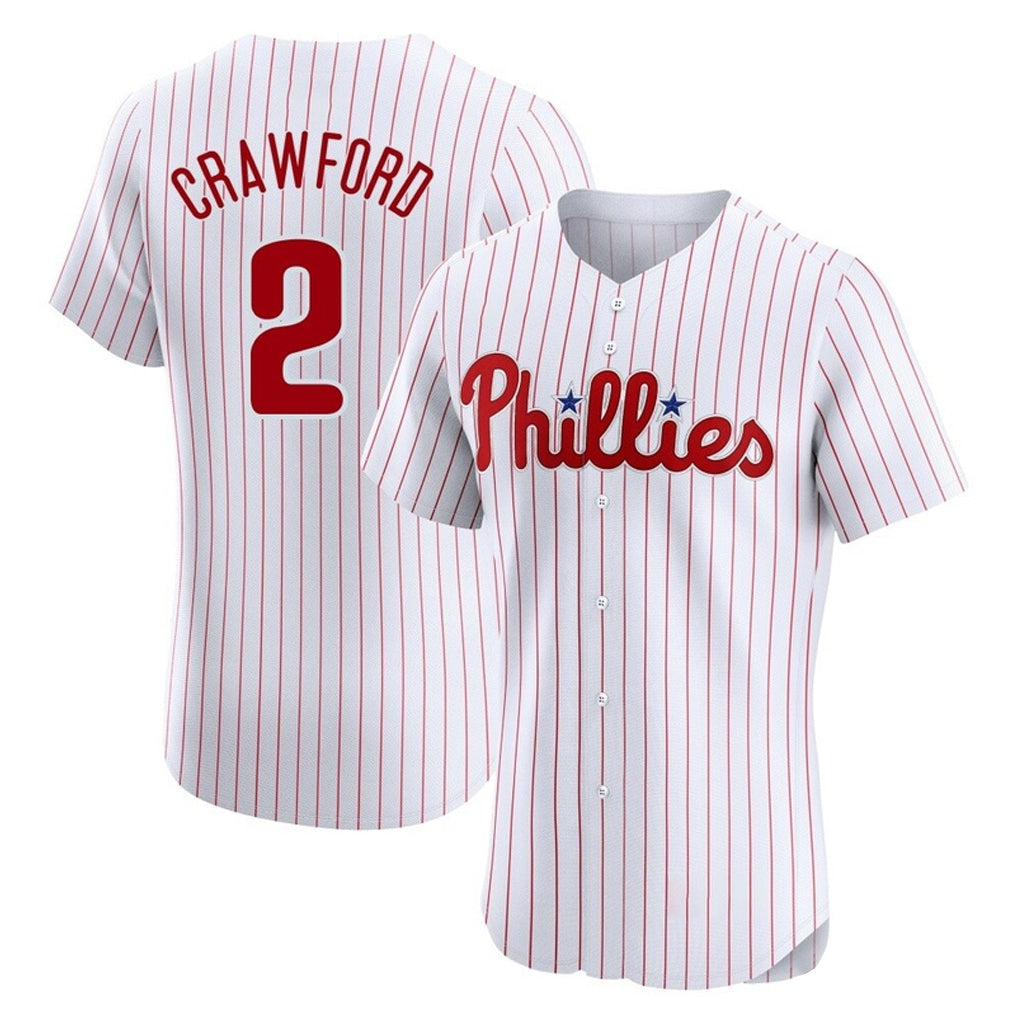Johmsee P.Phillies #2 Justin Crawford Player White Home Limited Elite Stitched Jerseys