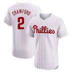 Johmsee P.Phillies #2 Justin Crawford Player White Home Limited Elite Stitched Jerseys