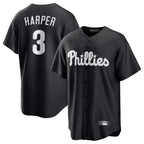 Johmsee P.Phillies #3 Bryce Harper Player Black Alt Fashion Home Game Stitched Jerseys