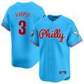 Johmsee P.Phillies #3 Bryce Harper Player Light Blue Phillies & Eagles Vapor Premier Limited Stitched Jerseys