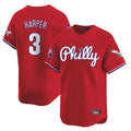 Johmsee P.Phillies #3 Bryce Harper Player Red Phillies & Eagles Vapor Premier Limited Stitched Jerseys