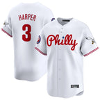 Johmsee P.Phillies #3 Bryce Harper Player White Phillies & Eagles Vapor Premier Limited Stitched Jerseys
