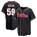Johmsee P.Phillies #59 Jhoan Duran Player Black Fashion Out Home Game Stitched Jerseys