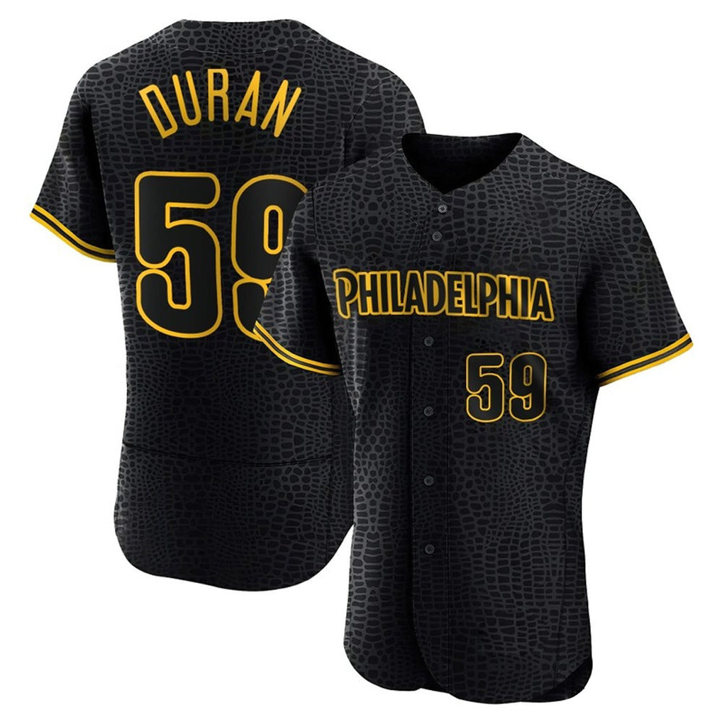 Johmsee P.Phillies #59 Jhoan Duran Player Black Snake Skin City Home Limited Elite Stitched Jerseys