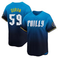 Johmsee P.Phillies #59 Jhoan Duran Player Blue City Connect Home Limited Stitched Jerseys