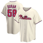 Johmsee P.Phillies #59 Jhoan Duran Player Cream Home Game Stitched Jerseys
